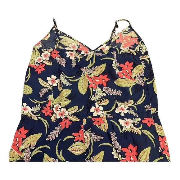Polo Ralph Lauren V-Neck Drawstring Waist Blue Floral Jumpsuit Women’s size M - Picture 11 of 16